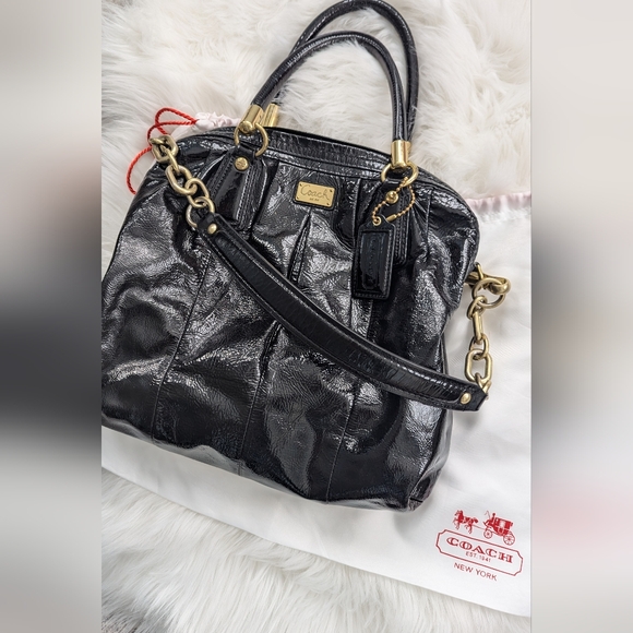 COACH Kristen satchel bag With Coach New York Drawstring Dust Storage Cover - Picture 1 of 16
